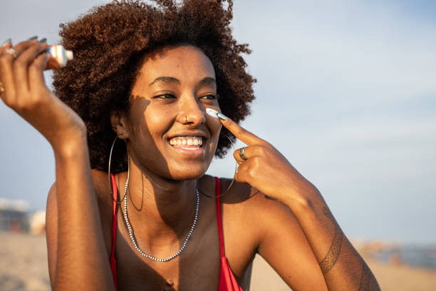 istock I protect my skin with sunscreen 1419358307
