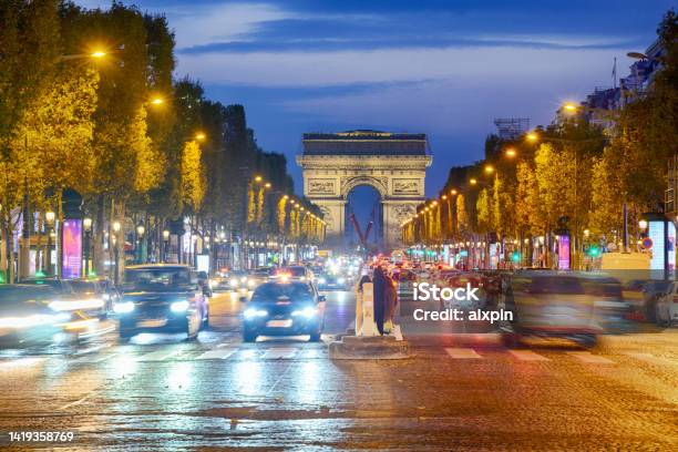 Triumph Arch Paris Stock Photo - Download Image Now - Arc de Triomphe - Paris, Arch - Architectural Feature, Architecture