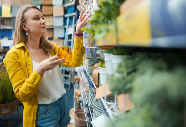 istock Woman chooses dishes in a store. 1419363187