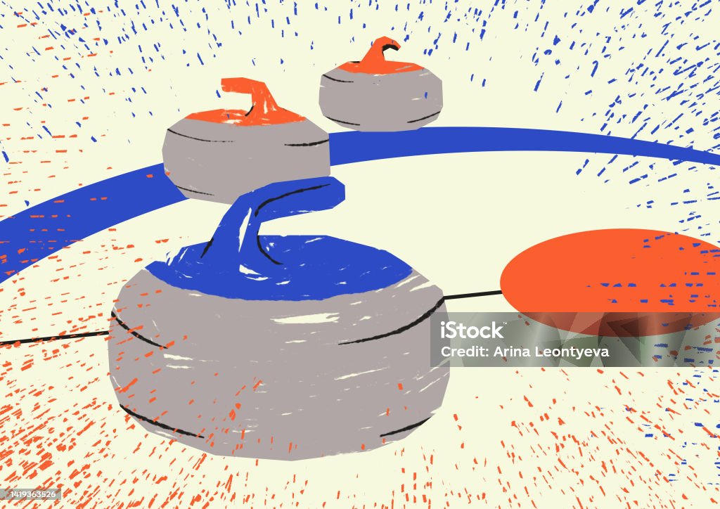 Curling Rocks Imagesprnguin Curling Stone Stock Illustration - Download Image Now - Competition ...