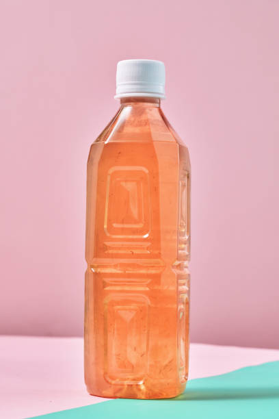 istock Plastic Bottle of Ice Tea on Vibrant Background 1419370798