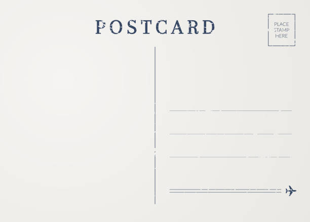 istock Postcard template. Design of blank travel post card back 1419383576