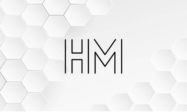 Alphabet Letters HM or MH business logo template for any business Alphabet Letters HM or MH business logo template for any business hm logo stock illustrations