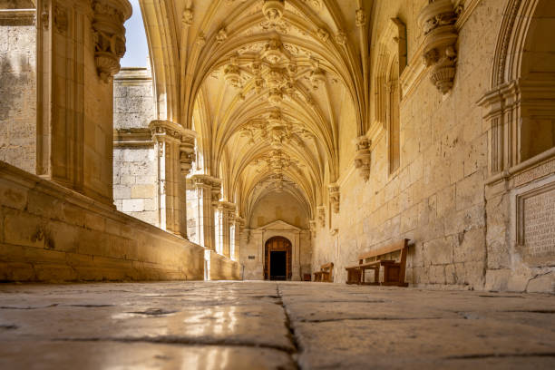 Portico with high arches in Carrion de los Condes, Spain.