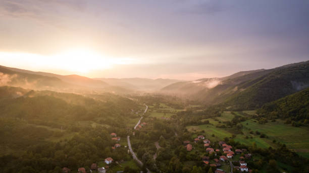 istock Beautiful sunset over the Balkan mountains 1419390021