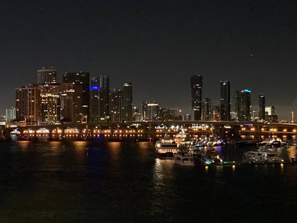 istock USA - Miami - view in the night 1419392084