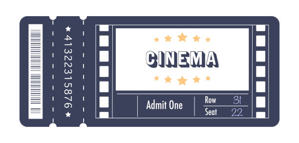 vorlage für kinokarten - ticket raffle ticket ticket stub movie ticket stock-grafiken, -clipart, -cartoons und -symbole