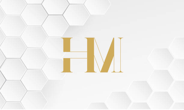 Alphabet Letters HM or MH  business logo template for any business Alphabet Letters HM or MH  business logo template for any business hm logo stock illustrations