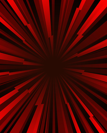 Red exploding jagged rays of light background vector illustration showing abstract explosion