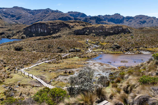 istock Touristic path through valley of Toreadora lake. 1419397887