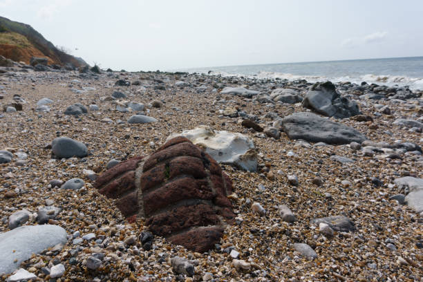 istock old fragment of a brick building washed up on beach 1419399468