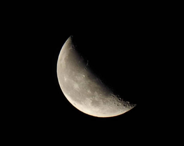The beautiful visible part of the crescent moon