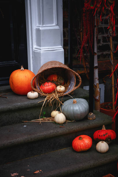 istock Autumn holiday pumpkin arrangement 1419409392