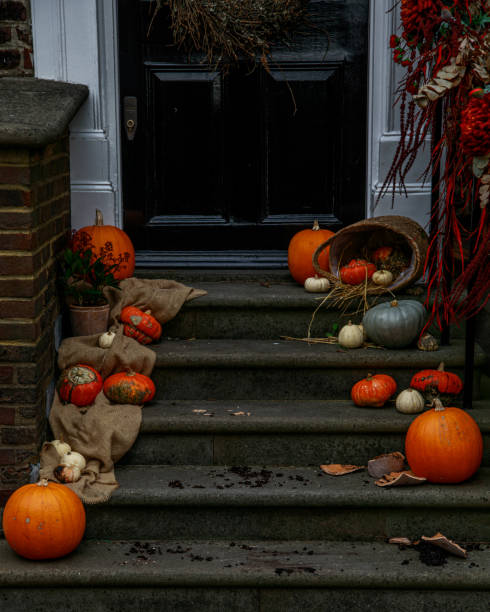 istock Autumn holiday pumpkin arrangement 1419409765