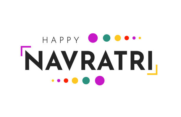 Happy Navratri colorful background. Vector Happy Navratri colorful background. Vector illustration. EPS10 navratri stock illustrations
