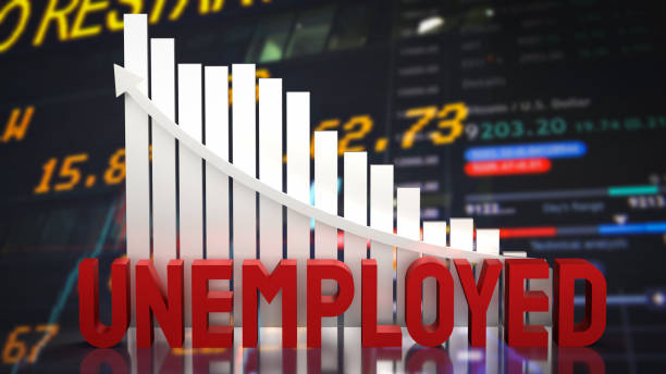 istock The unemployed and chart on business background 3d rendering 1419430879