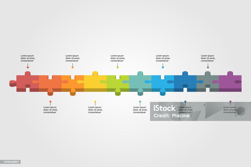 Graph For Timeline Timeline Jigsaw Graph Chart Template For Infographic For Presentation ...