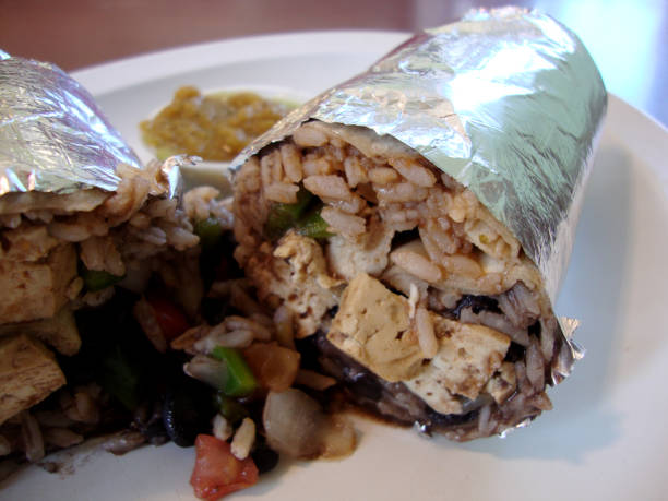 istock Close-up of Tofu Burrito 1419438404