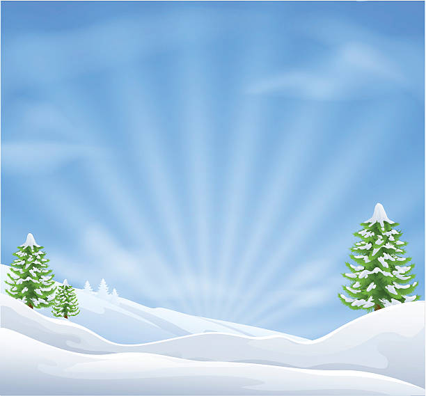 크리스마스 인공눈 풍경 배경 - chris snow stock illustrations