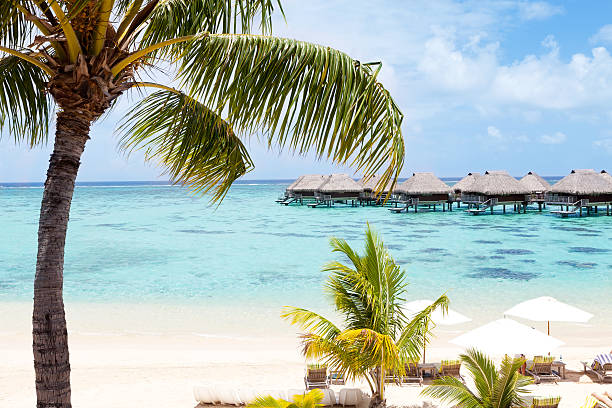 istock overwater bungalows in the lagoon 141944362