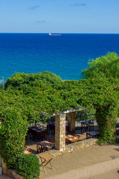 istock Bar-restaurant with sea view 1419450249