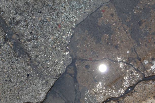 A puddle on the asphalt