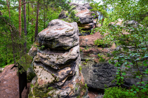 istock Sandstone rock formation Zdencina outlook, Czechia. 1419453493
