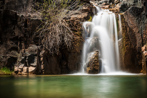 Gordon Creek Falls in the Tonto National Forest in the Mongollon Rim country near Payson Arizona USA