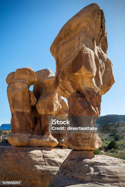 Sandstone Hoodoos At Devils Garden Near Escalante Utah Stock Photo - Download Image Now