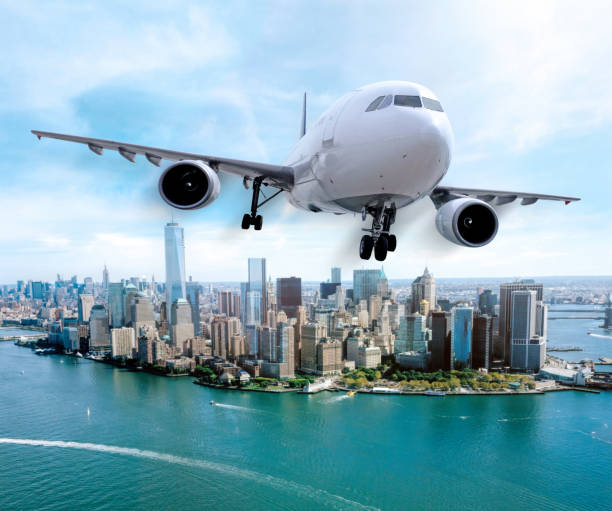 istock Plane leaving New York City 1419456195