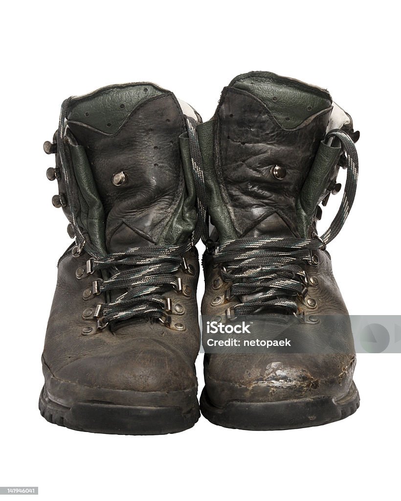 Indossare stivali da hiking - Foto stock royalty-free di Composizione verticale