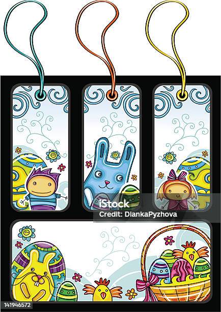 Easter Tags Stock Illustration - Download Image Now - Animal, Animal Egg, Baby - Human Age