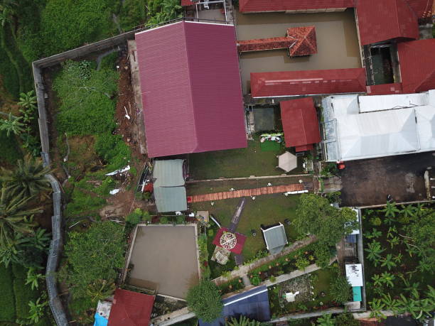 istock Residents' houses surrounded by rice fields 1419466031