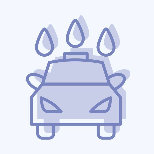 icon car wash. nadaje się do symbolu samochodowego. dwukolorowy styl. prosta konstrukcja edytowalna. wektor szablonu projektu. prosta ilustracja - mechanic window repairing paint stock illustrations