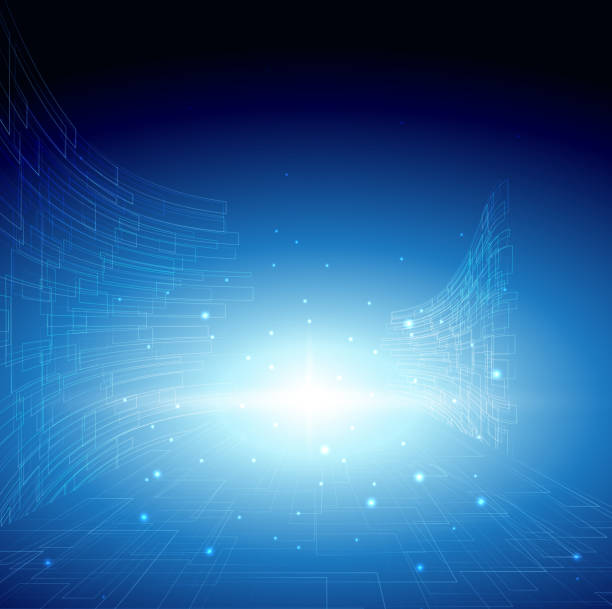 istock Technology Communication Modern hi-tech, science, futuristic technology concept. Abstract Hi-tech digital technology concept for banner background 1419472589