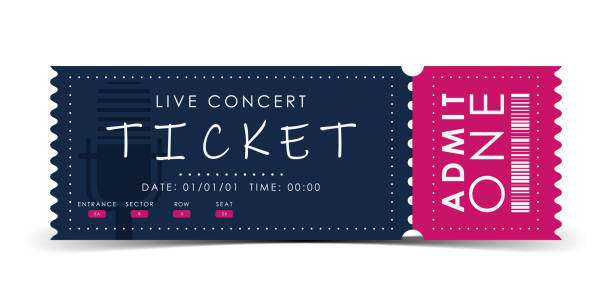 istock Sample ticket for entry to a musical concert. Modern ticket card template. Vector illustration. 1419483980