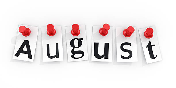 istock August pinned to a white wall 141948957