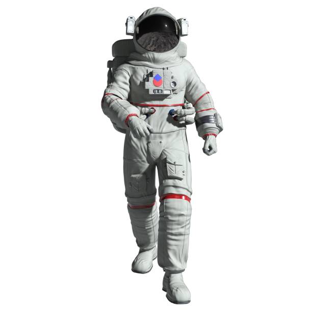 Astronaut 3d illustration isolated on white background stock photo