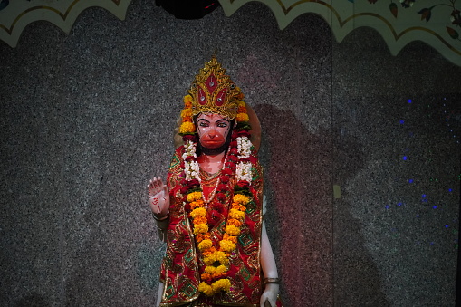 Lord Hanuman Statue In Temple Hd Stock Photo - Download Image Now -  Ancient, Architecture, Art - iStock