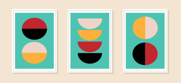 istock Set of minimalist geometric art posters. Contemporary design posters template with primitive shapes elements. Modern contemporary creative trendy abstract templates vector illustration. 1419498991