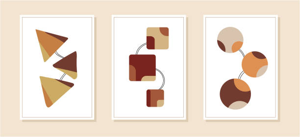 istock Set of minimalist geometric art posters. Contemporary design posters template with primitive shapes elements. Modern contemporary creative trendy abstract templates vector illustration. 1419498998