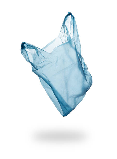 istock Blue plastic bag isolated on white background 1419499760