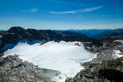 Hiking paradise at Mont Blanc, European Alps, France.