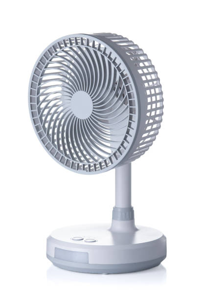 istock White desktop electric fan on white background. 1419500893