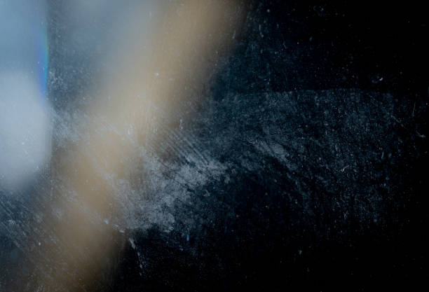 istock Texture with scratches and dust on black background,light leak 1419501030