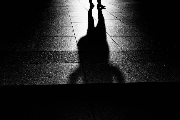 istock Man silhouette walking in the city 1419502875
