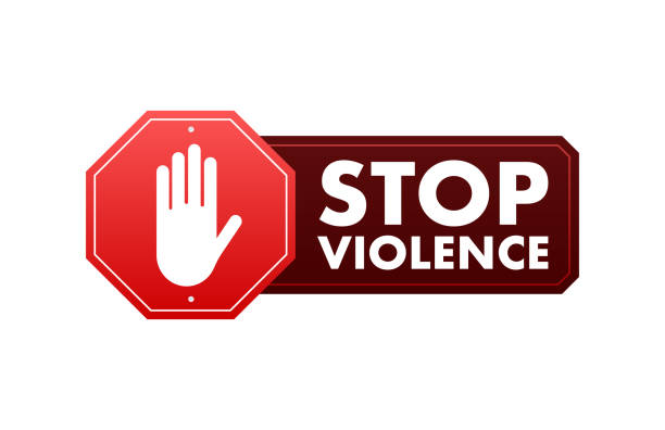 ilustrações de stock, clip art, desenhos animados e ícones de stop violence against women. social problem. vector stock illustration. - crime