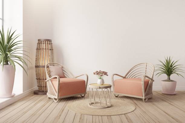 istock Empty wall white scandinavian style,interior living room 1419506984