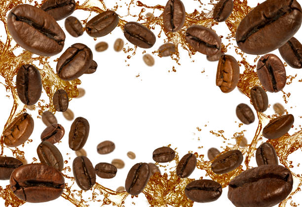 コーヒー豆をクローズアップ - caffeine macro close up bean ストックフォトと画像