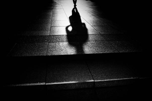 istock Man silhouette walking in the city 1419510064